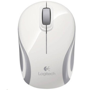 Bezdrôtová mini myš Logitech M187, biela