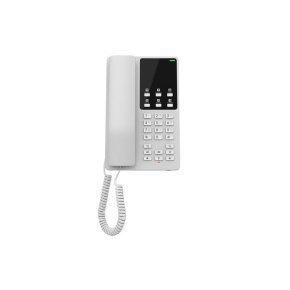 Grandstream GHP620, hotelový VoIP telefon, 2 linky, 2 SIP účty, PoE, 1x RJ45, HD Audio, 3 cestná konference, Bílý