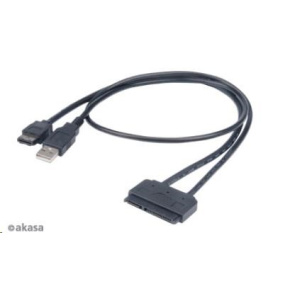 Adaptér AKASA HDD Flexstor ESATA, 2,5" SATA HDD/SSD na E-SATA, 40 cm