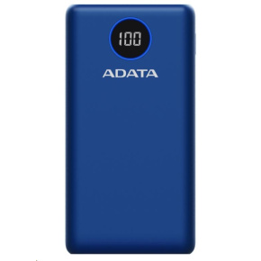 ADATA PowerBank P20000QCD - externá batéria pre mobilný telefón/tablet 20000mAh, 2,1A, modrá (74Wh)