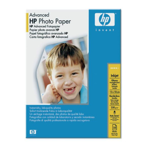 Pokročilý lesklý fotografický papier HP Advanced Glossy Photo Paper-25 sht/13 x 18 cm bez okrajov, 250 g/m2, Q8696A