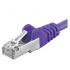 PREMIUMCORD Patch kábel CAT6a S-FTP, RJ45-RJ45, AWG 26/7 0,25m fialový