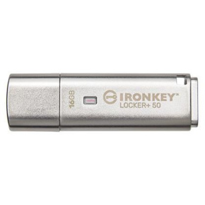 Kingston 16GB IKLP50 IronKey Locker+ 50 AES USB, s 256bitovým šifrovaním