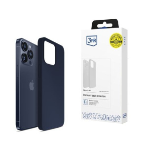 3mk ochranný kryt Silicone Case pro Apple iPhone 15 Pro Dark Navy 3mk ochranný kryt Silicone Case pro Apple iPhone 15 Pro Dark Navy