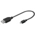 PREMIUMCORD Redukcia USB 2.0 A - Micro B OTG, kábel (F/M, kompatibilný s On The Go)