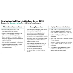 HPE Windows Server 2025 16-core Standard Reseller Option Kit (en/fr/it/ge/sp/du/port)