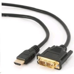 GEMBIRD HDMI kábel na DVI 4,5 m (M/M, DVI-D, Single Link, pozlátené kontakty, tienený)