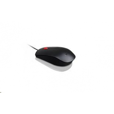 LENOVO myš drotová Essential USB Mouse - 1600dpi, Optical, USB, 3 tlačidla, čierna
