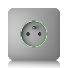 Ajax  SoloCover (smart) - Samostatný kryt zásuvky, mlhová