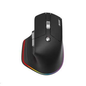 ACER bezdrátová myš Easy Fit Mouse,ergonomická,4000dpi,6 tlačítek,RGB,10m dosah,USB-C,BT,Black