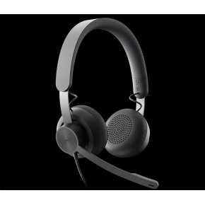 Logitech sluchátka s mikrofonem Zone Wired Teams Headset Graphite - EMEA