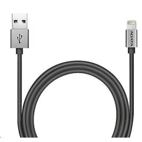 ADATA Sync & Charge Lightning kabel - USB A 2.0, 100cm, hliníková, titan