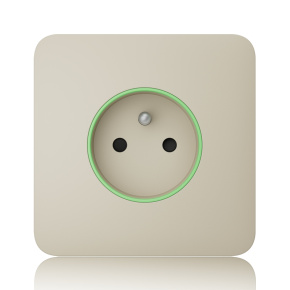 Ajax  SoloCover (smart) - Samostatný kryt zásuvky, slonová kost