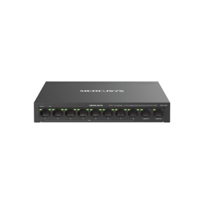 MERCUSYS switch MS110CP (8x100Mb/s,2xGbE,8xPoE+,65W,fanless)
