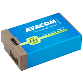 AVACOM baterie pro Canon LP-E17 vstup USB-C Li-Ion 7.4V 950mAh 7Wh AVACOM baterie pro Canon LP-E17 vstup USB-C Li-Ion 7.4V 950mAh 7Wh