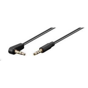 PREMIUMCORD kábel Jack 3,5 mm - 3,5 mm konektor 90° M/M 0,5 m