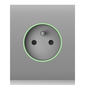 Ajax  CenterCover (smart) - Středový kryt zásuvky, horizontální, mlhová