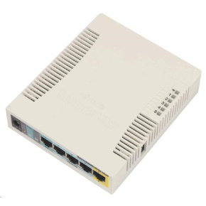 MikroTik RouterBOARD RB951Ui-2HnD, 600MHz CPU, 128MB RAM, 5x LAN, integ. 2.4GHz Wi-Fi, vrátane. Licencia L4