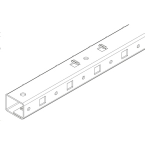 TRITON Vystužovací prvok vertikálnych koľajníc pre skrinky RTA 37U, zvyšuje nosnosť až do 1500 kg