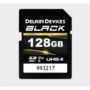 Delkin SDXC BLACK Rugged UHS-II R300/W250 (V90) 128GB (new)