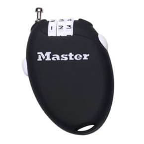 Master Lock Zatahovací kabelový zámek 4603EURD  - černý