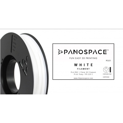 FILAMENT Panospace type: PLA -- 1,75mm, 750 gram per roll - Bílá