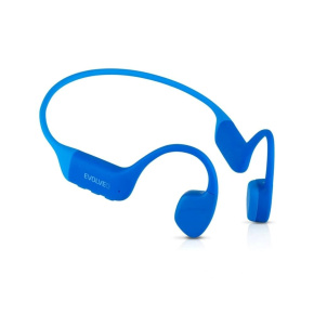 EVOLVEO bezdrátová sluchátka BoneMax MP3 32GB, na lícní kosti, IPX8, modrá