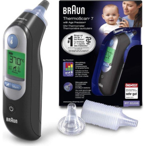 BAZAR - Braun IRT 6520 ThermoScan 7 bezdotykový teploměr, digitální, ušní, paměť na 9 měření, černá - pošk. obal BAZAR - Braun IRT 6520 ThermoScan 7 bezdotykový teploměr, digitální, ušní, paměť na 9 měření, černá - pošk. obal