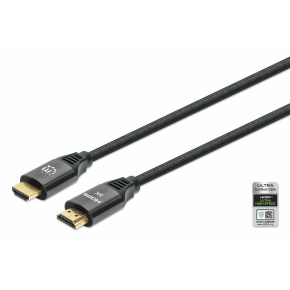 Manhattan kabel HDMI s Ethernetem, HDMI Male na Male, 1m, černá