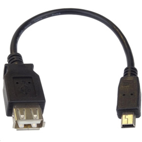 PREMIUMCORD USB redukčný kábel USB A/samec - Mini 5pin USB/samec 20cm OTG