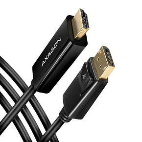 BAZAR - AXAGON RVD-HI14C2, DisplayPort -> HDMI 1.4 redukce / kabel 1.8m, 4K/30Hz - Poškozený obal (Komplet)