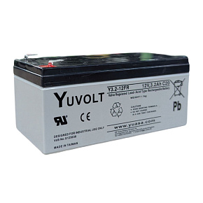 Baterie - YUVOLT Y3.2-12FR (12V; 3,2Ah; faston F1-4,7mm; životnost 3-5let)