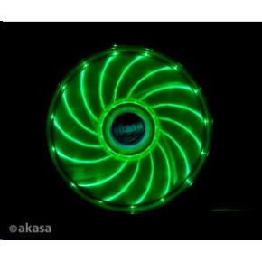 AKASA ventilátor Vegas 120x120x25mm, 1200RPM podsvietený, 15xLED, zelený