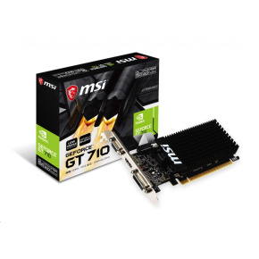 MSI VGA NVIDIA GeForce GT 710 2GD3H LP, GT 710, 2048MB DDR3, 1xHDMI, 1xDVI, 1xVGA