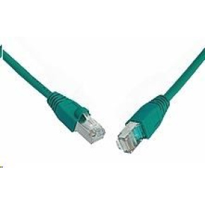 Solarix Patch kábel CAT5E SFTP PVC 10m zelený odolný proti zaseknutiu C5E-315GR-10MB