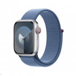 APPLE Watch Series 9 GPS + Cellular 41mm Silver Aluminium Case with Winter Blue Sport Loop