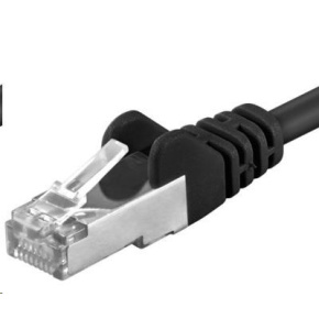 PREMIUMCORD Patch kábel CAT6a S-FTP, RJ45-RJ45, AWG 26/7 10m čierny