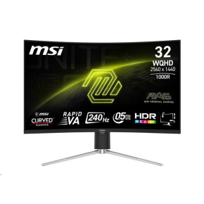 MSI LCD MAG 325CQRXF E2, 31.5", 2560x1440, Rapid VA, 240Hz, 0,5ms, VESA 100x100, Black
