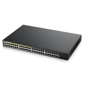 Zyxel GS1900-48HP v2 50portový gigabitový webový inteligentný PoE prepínač, 48x gigabitový RJ45 (24x PoE), 2x SFP, rozpočet PoE 170W Zyxel GS1900-48HP v2 50portový gigabitový webový inteligentný PoE prepínač, 48x gigabitový RJ45 (24x PoE), 2x SFP, rozpočet PoE 170W
