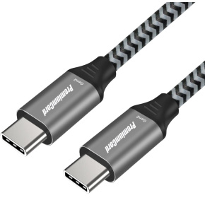 PREMIUMCORD Kabel USB-C (USB 3.2 Gen 2, 3A, 60W, 20Gbit/s) bavlněný oplet, 1,5m PREMIUMCORD Kabel USB-C (USB 3.2 Gen 2, 3A, 60W, 20Gbit/s) bavlněný oplet, 1,5m