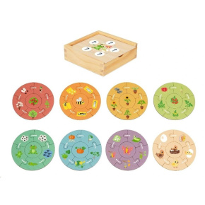 Dřevěné puzzle pro děti - životní cyklus