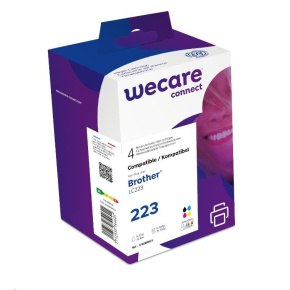 WECARE ARMOR cartridge pro Brother DCP-J4120DW, MFC-J4420DW, 4620DW, 4120DW(LC223 VAL BP), černá/CMYK, 1x12ml/3x6ml