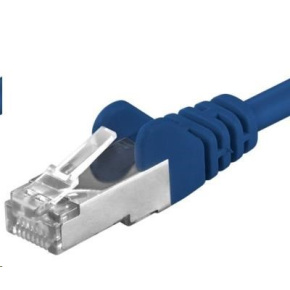 PREMIUMCORD Patch kábel CAT6a S-FTP, RJ45-RJ45, AWG 26/7 3m modrý