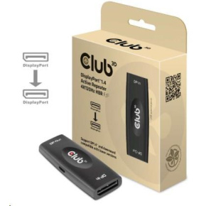 Club3D Active DisplayPort adaptér 1.4 4K120HZ HBR3 (F/F), čierna