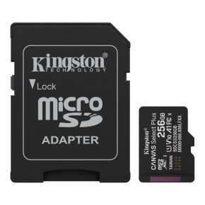 Kingston MicroSDXC karta 256GB Canvas Select Plus, U1, V10, A1, SD Adaptér Kingston MicroSDXC karta 256GB Canvas Select Plus, U1, V10, A1, SD Adaptér
