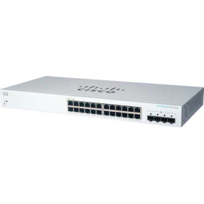 Prepínač Cisco CBS220-24T-4G, 24xGbE RJ45, 4xSFP, bez ventilátora