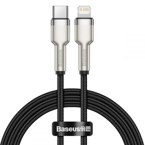 Baseus Cafule Series USB-C na Lightning PD 20W 2m nabíjací/dátový kábel, čierny Baseus Cafule Series USB-C na Lightning PD 20W 2m nabíjací/dátový kábel, čierny