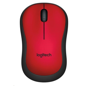 Logitech Wireless Mouse M220 Silent, červená