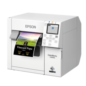 Epson ColorWorks C4000, Gloss Black Ink, cutter, ZPLII, USB, Ethernet