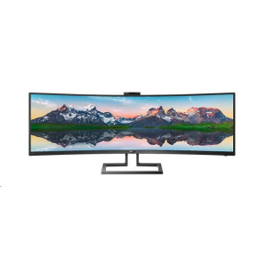 Philips MT VA LED 48,8" 499P9H/00 - VA panel, 5120x1440, 2xHDMI, DP, USB-C, RJ45, reproduktory, nast. výška, zakrivený, webová kamera